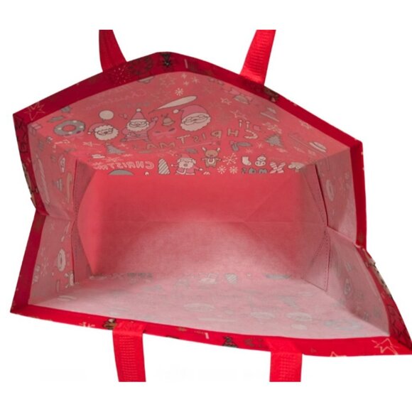 3 Pc. Christmas-Themed Large Gift Bag 1 Pair Socks Plastic Tumbler Gift Set NEW - Picture 11 of 16